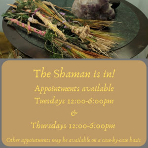 The Shaman is in! Ayamanatara has openings to take on a few more clients.