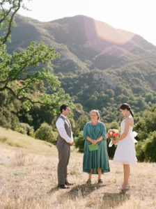 Ayamanatara officiating a private wedding ceremony in Malibu Canyon